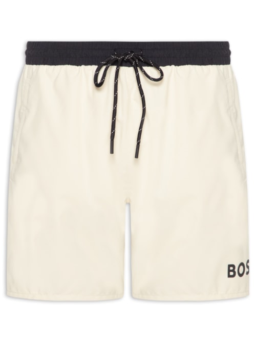 Bermuda Masculina Swim Quick-Dry Starfish - Branco