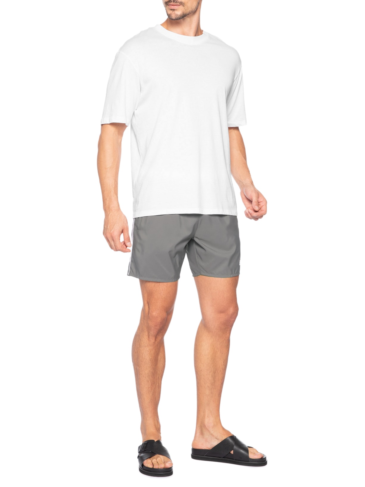 Bermuda Masculina Swim Quick-Dry Starfish Cinza Boss