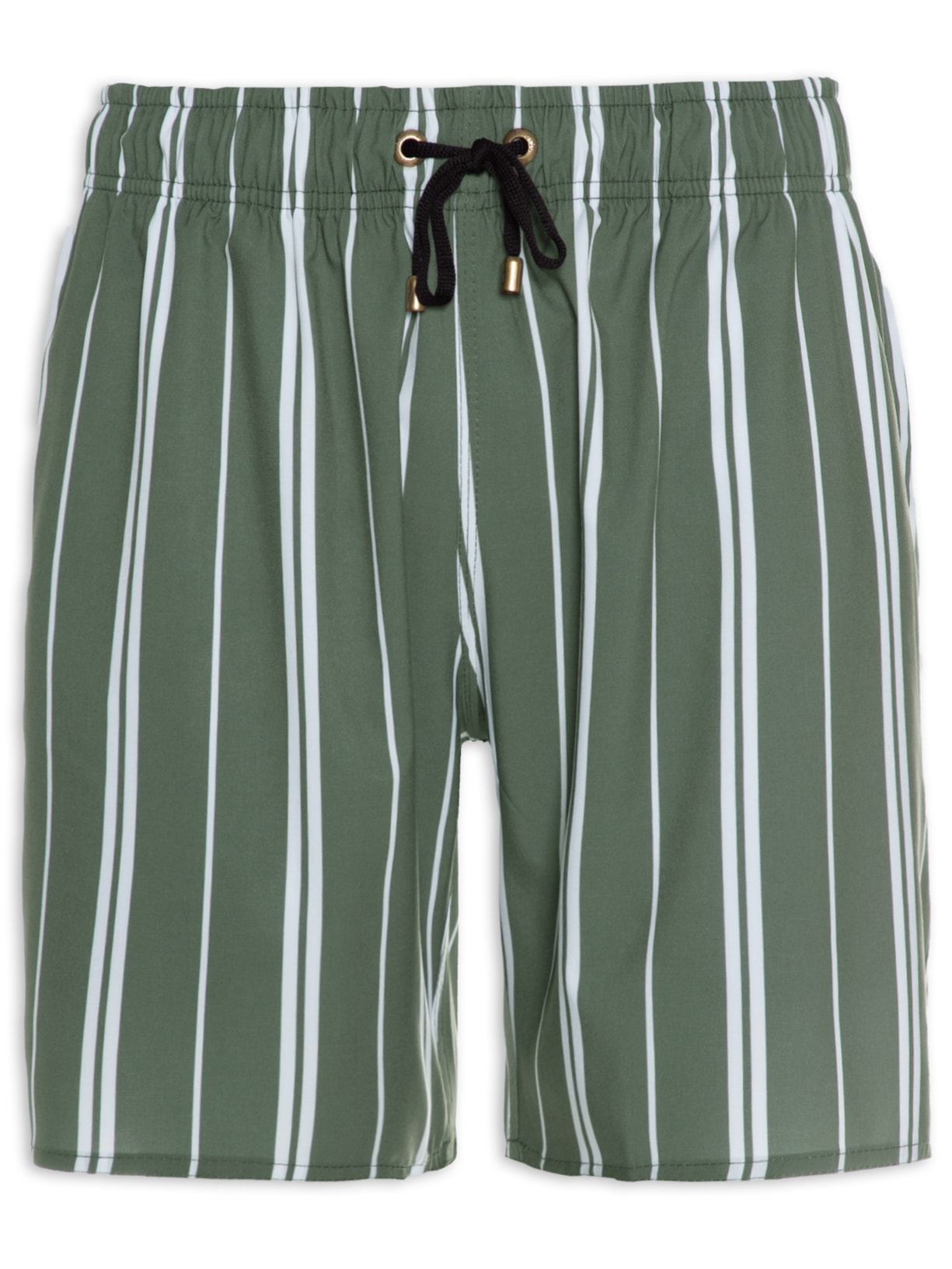 Bermuda Masculina Swimshort Striped Moss - Verde