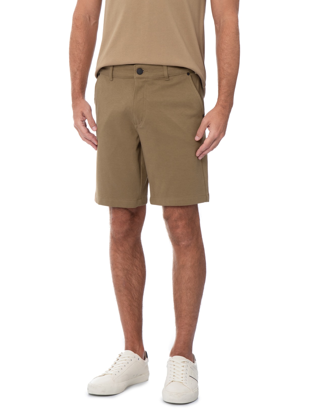 Bermuda Masculina Tech 247 Bege Oficina Reserva
