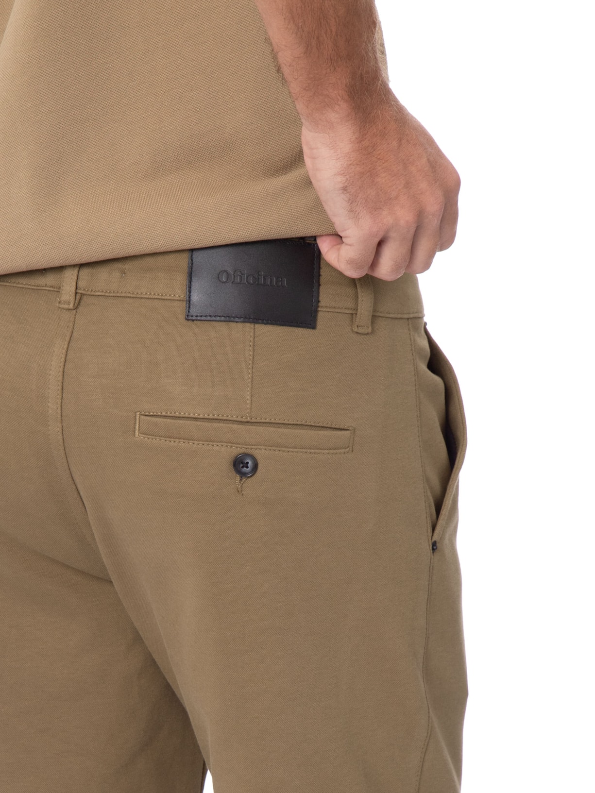 Bermuda Masculina Tech 247 Bege Oficina Reserva