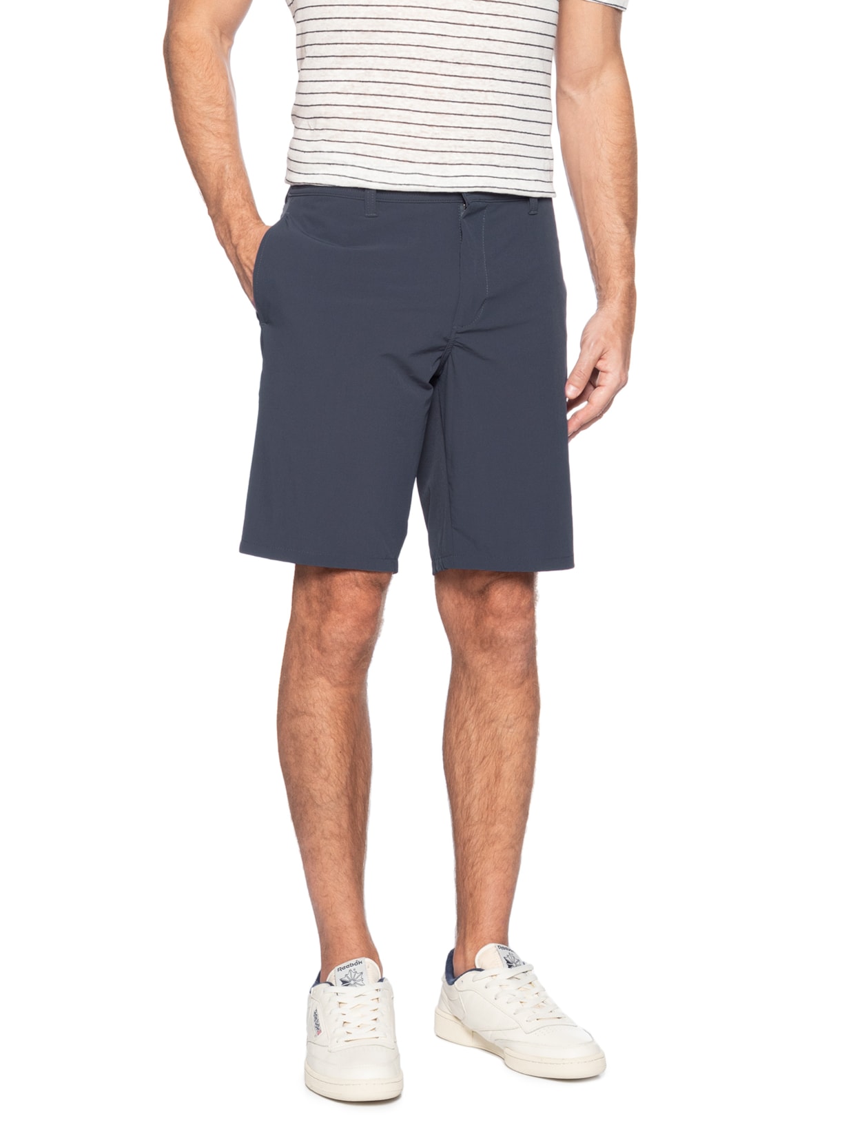 Bermuda Masculina Tech Fivela Lateral Cinza Sergio K