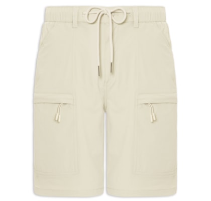 Bermuda Masculina Tech Grid - Bege