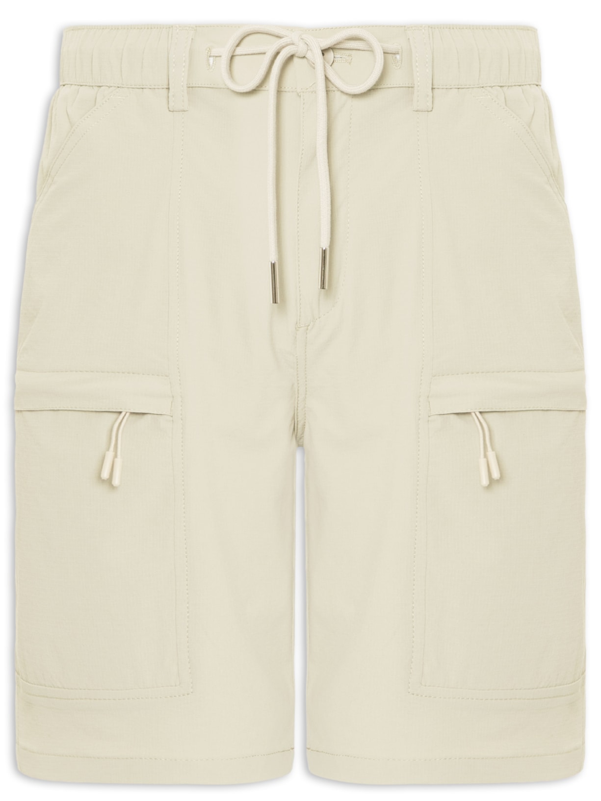 Bermuda Masculina Tech Grid - Bege