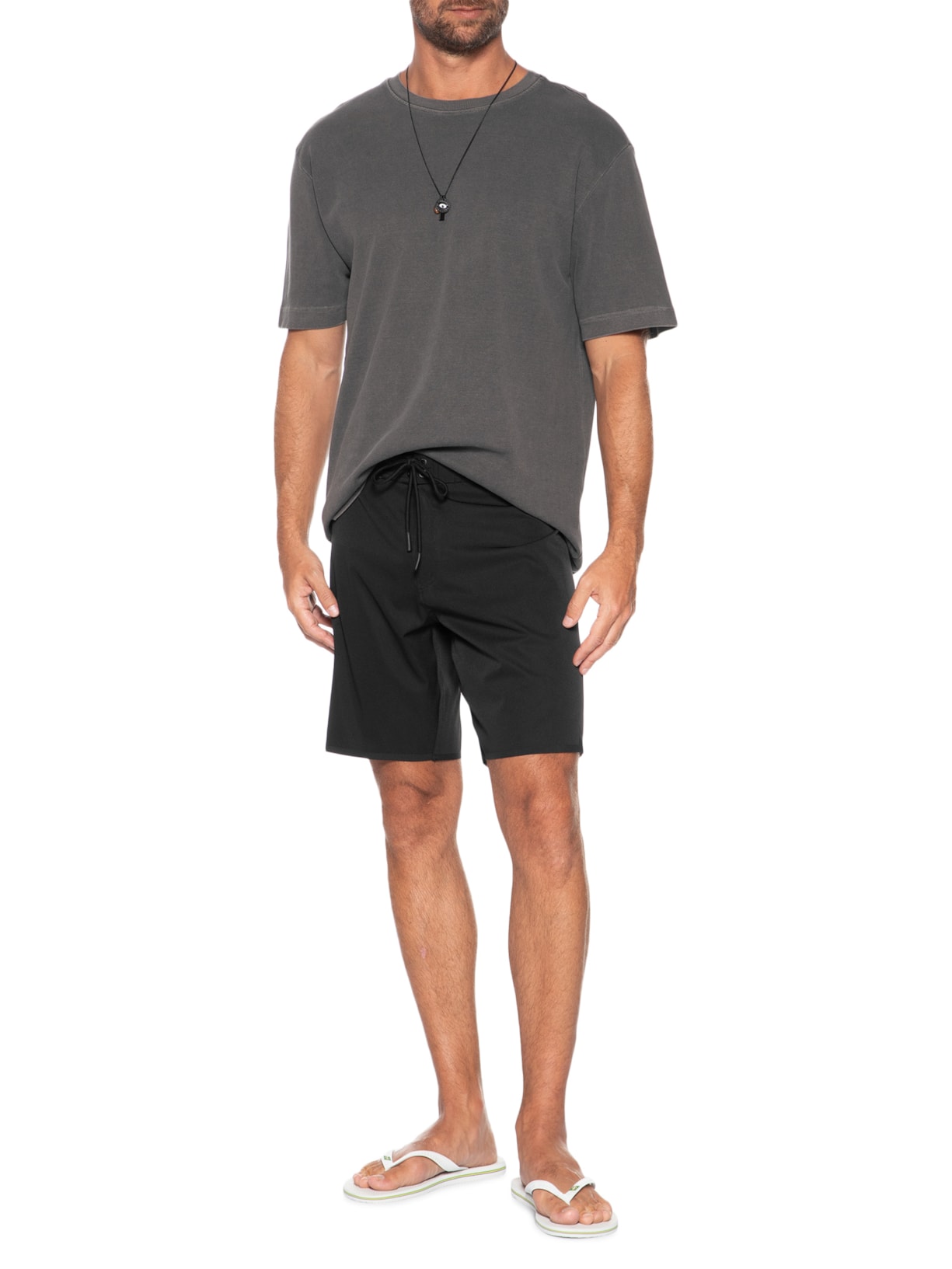 Bermuda Masculina Tecnológica Preto Foxton