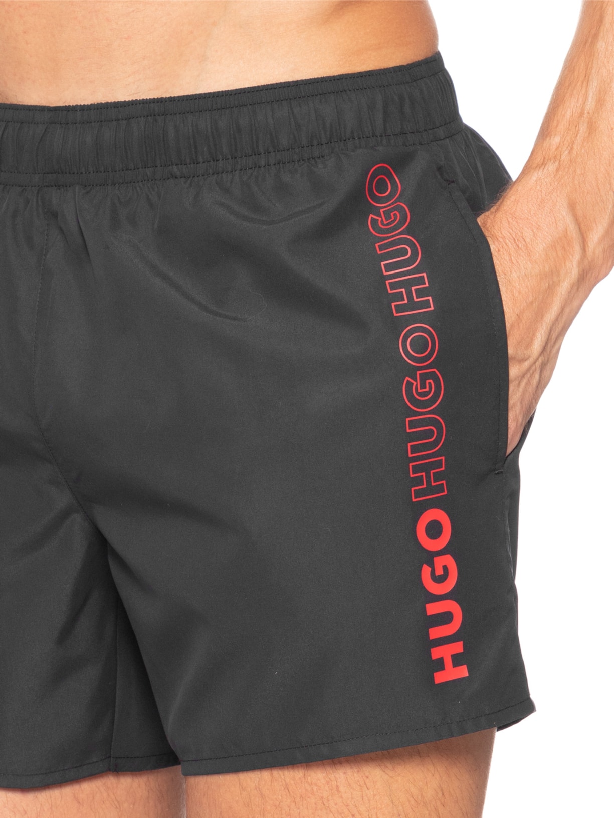 Bermuda Masculina Tiki Preto Hugo