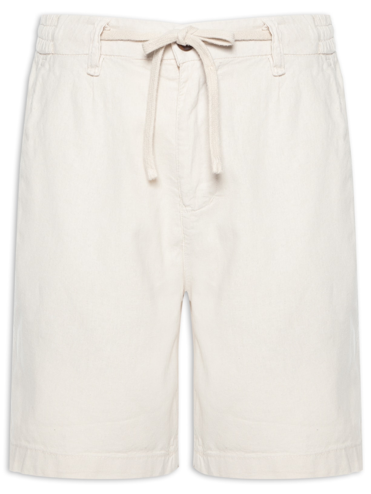 Bermuda Masculina Tinturada Linho - Bege