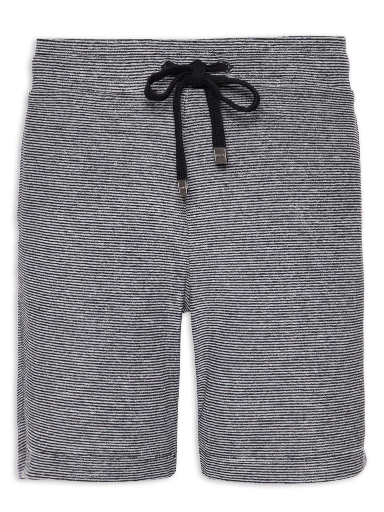 Bermuda Masculina Toalha Listrado - Preto