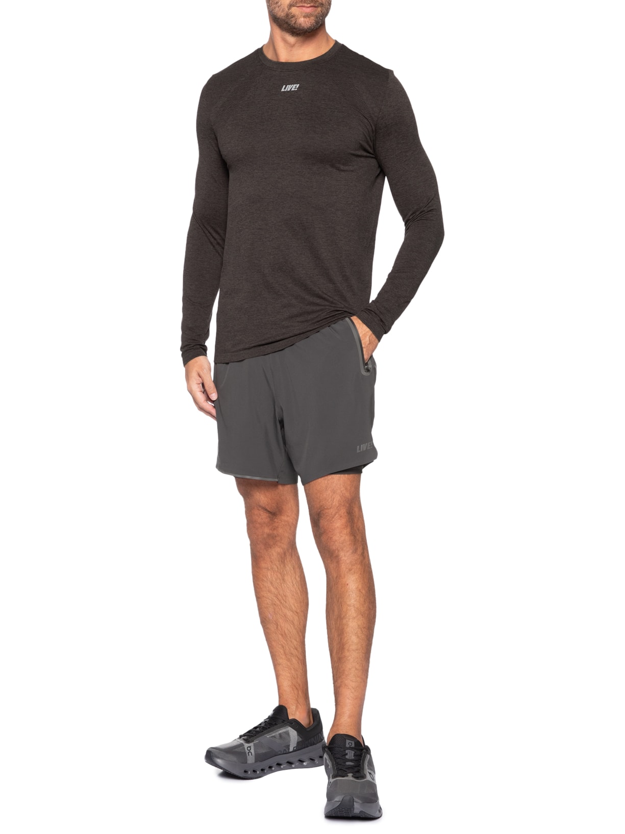 Bermuda Masculina Train Power 6 – Cinza Live!