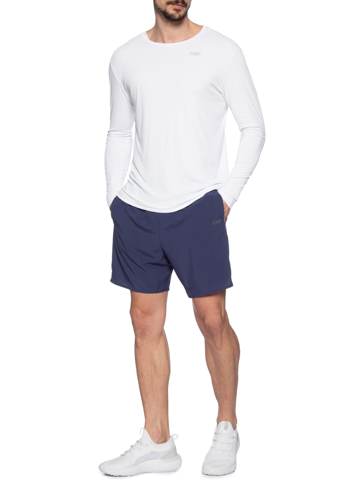 Bermuda Masculina Training 7 Side Men Azul Live!