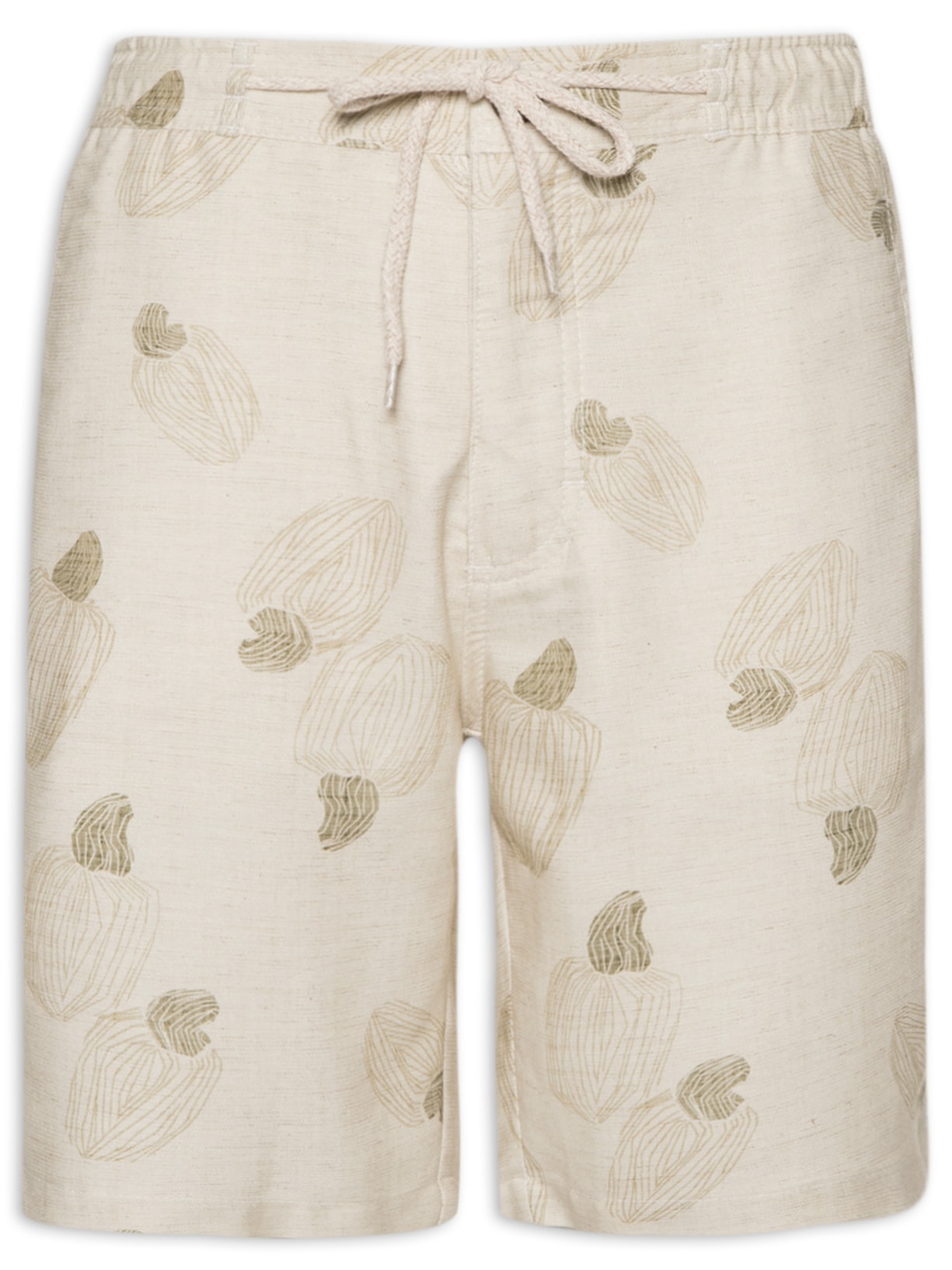 Bermuda Masculina Trancoso Collab Caju - Bege