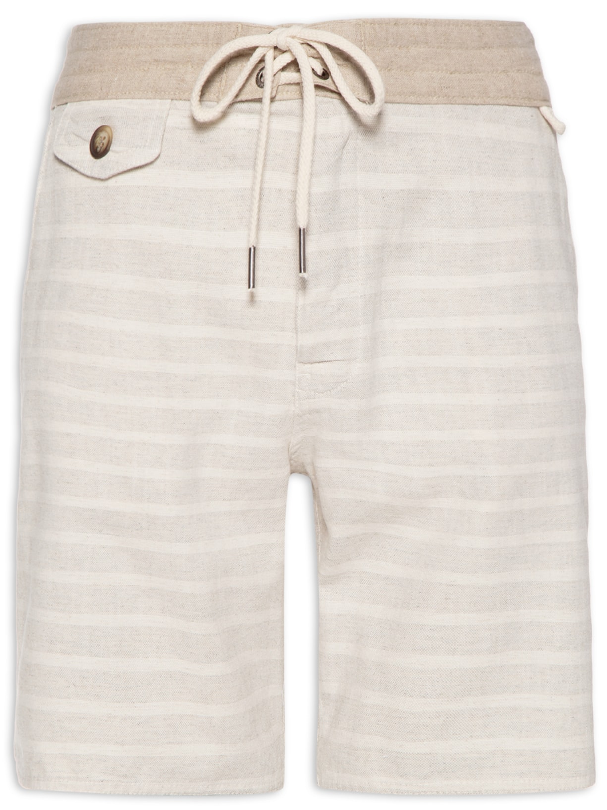 Bermuda Masculina Trancoso Listrada - Bege