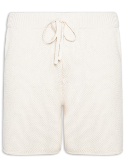 Bermuda Masculina Tricot Corda New - Off White