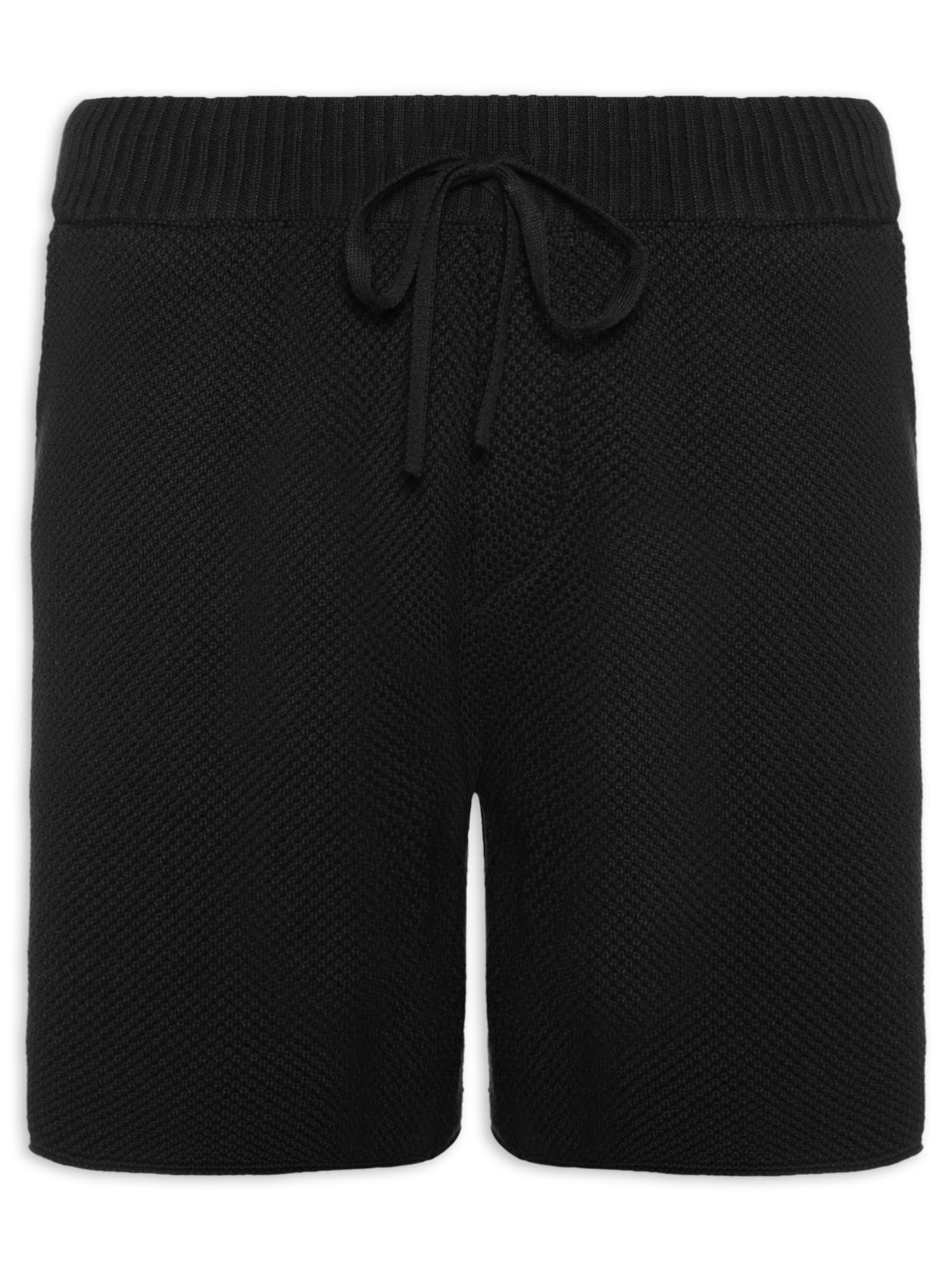 Bermuda Masculina Tricot Corda New - Preto