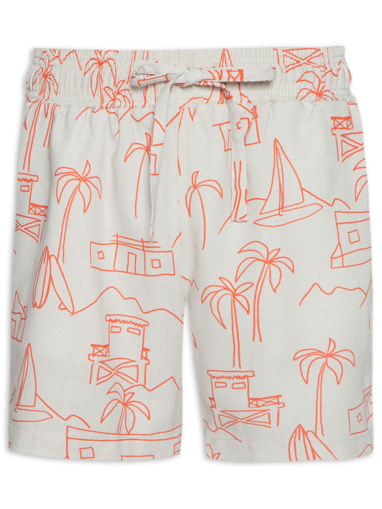 Bermuda Masculina Viscolinho - Off White