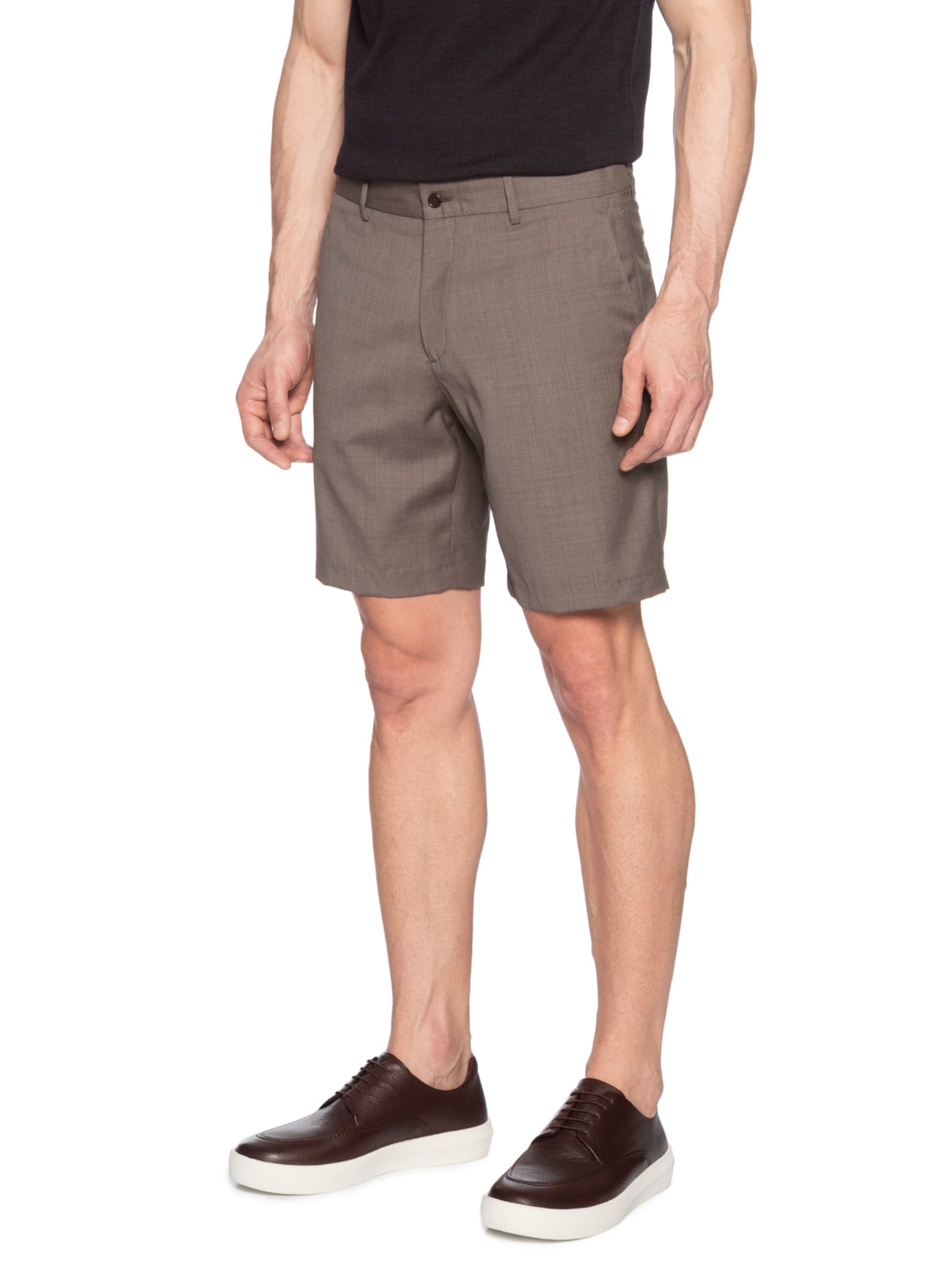 Bermuda Masculina ZZ57ACT Alfaiataria Marrom Ricardo Almeida