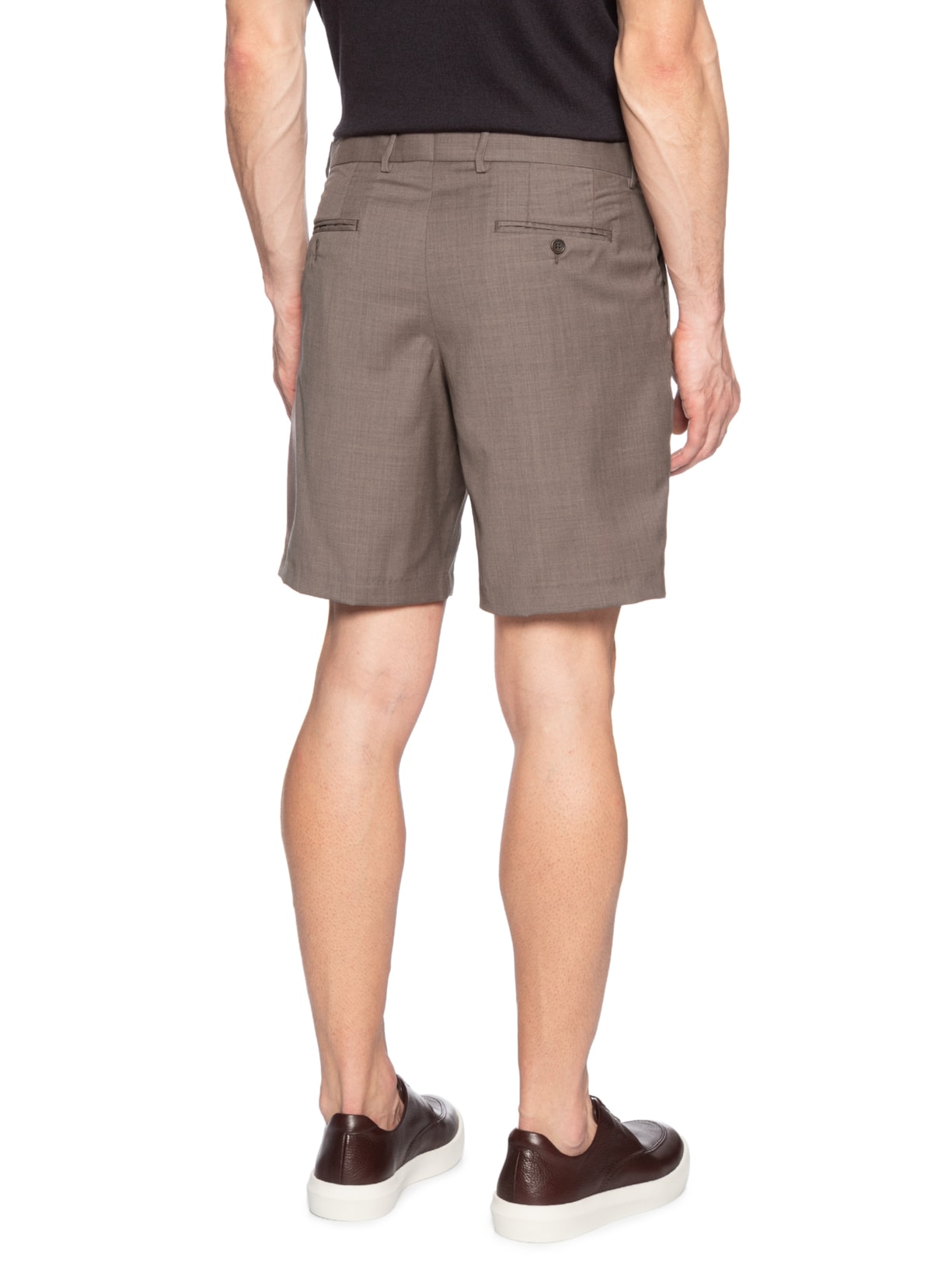 Bermuda Masculina ZZ57ACT Alfaiataria Marrom Ricardo Almeida