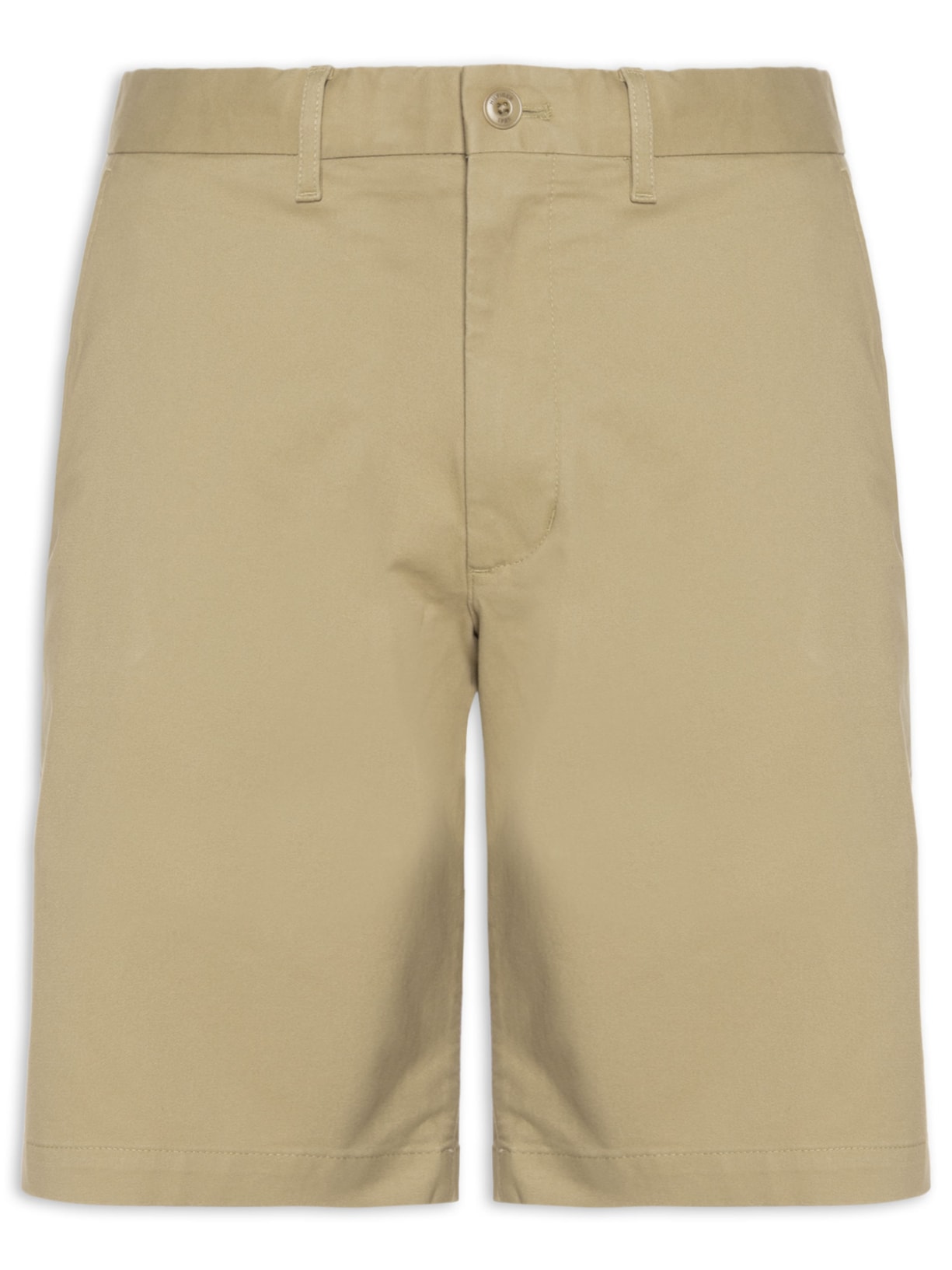 Bermuda Masculino Chino Slim Fit Brooklyn Algodão Orgânico - Bege