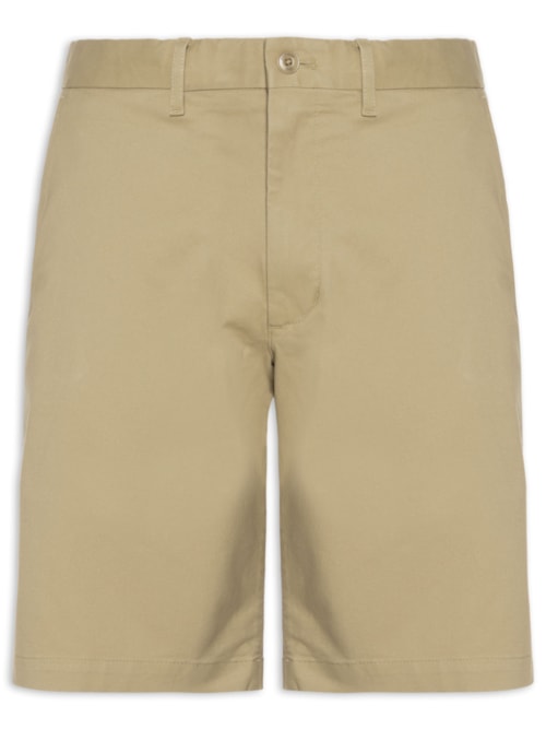 Bermuda Masculino Chino Slim Fit Brooklyn Algodão Orgânico - Bege