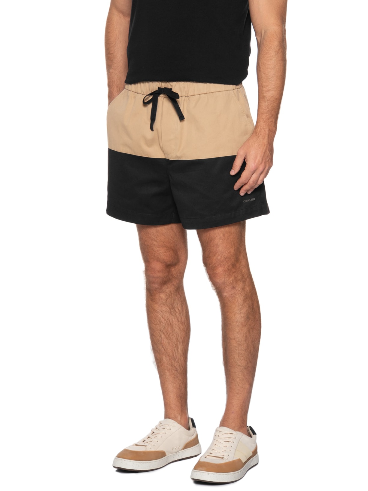 Bermuda Masculino Sarja Pj Bicolor  Preto Osklen