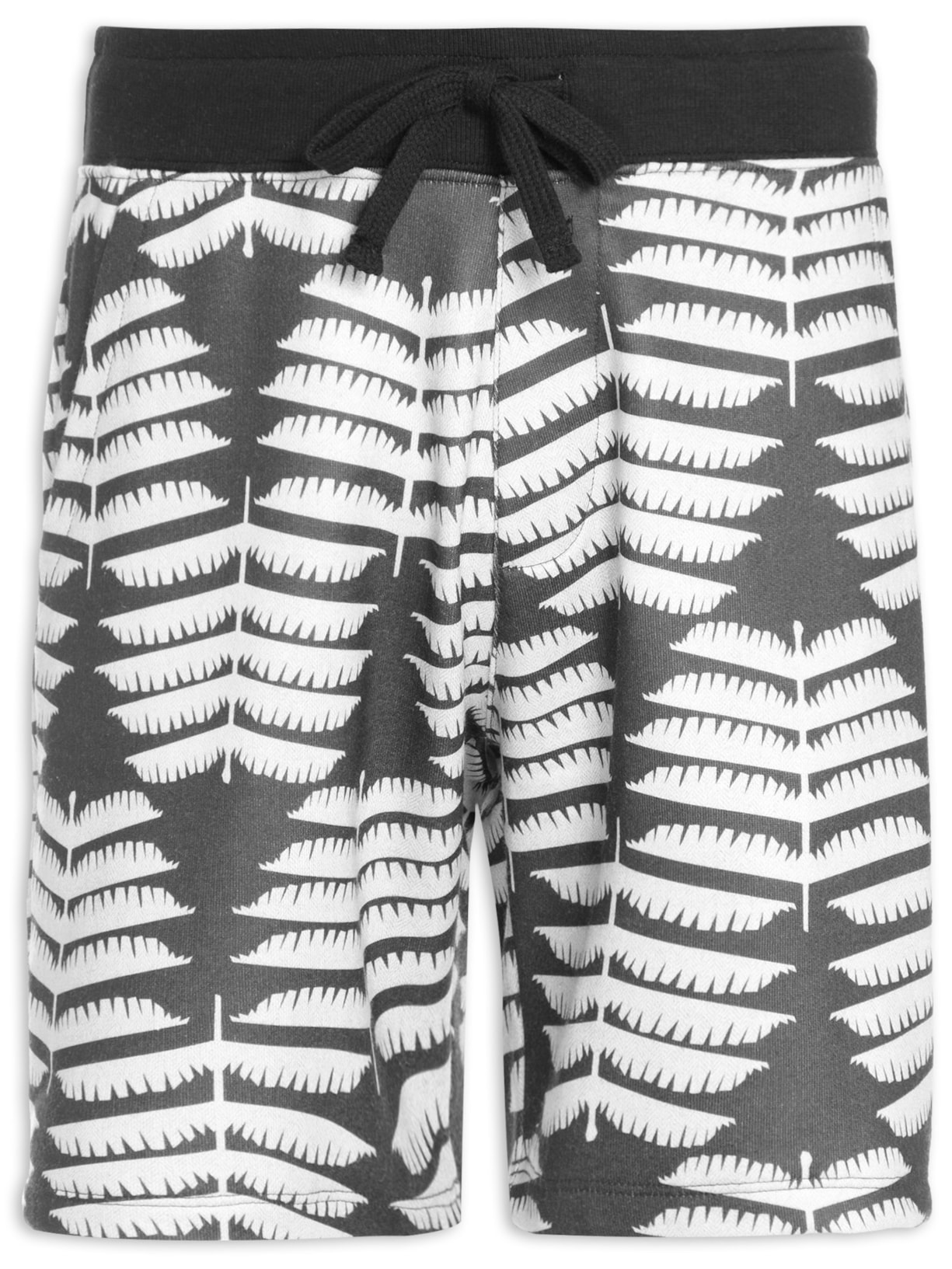 Bermuda Moletom Abstrata - Preto