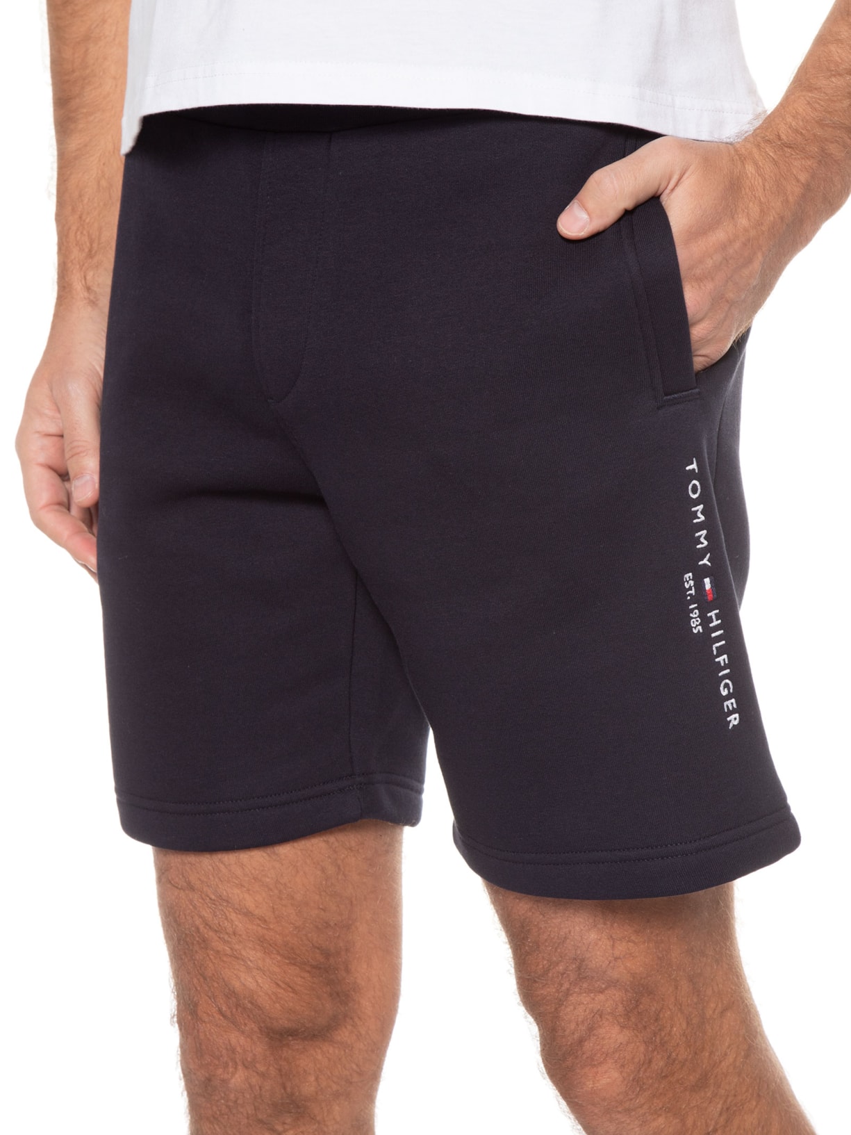 Bermuda Moletom Logosweatshorts Azul Tommy Hilfiger