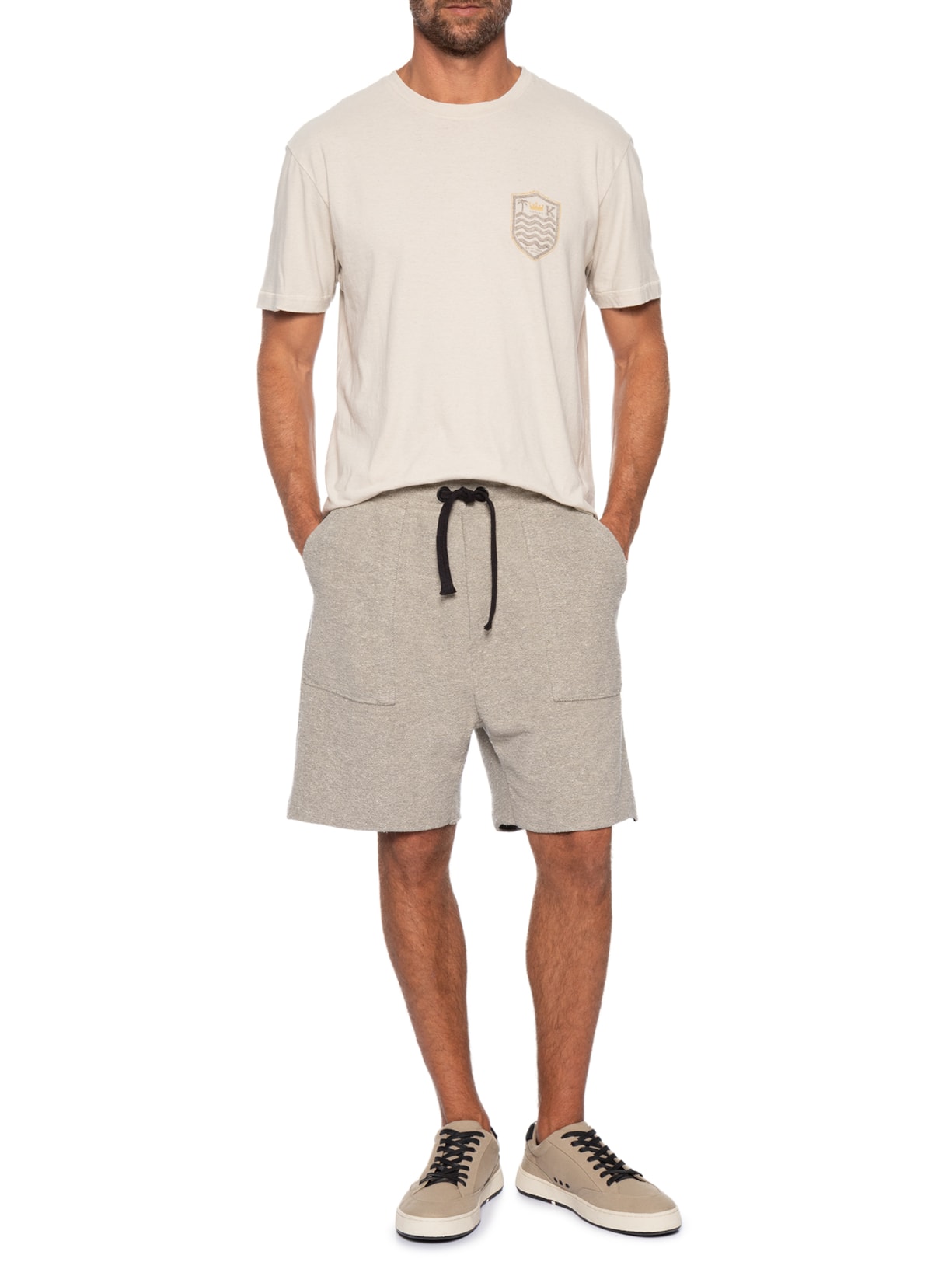Bermuda Moletom Masculina Double Eco Colors Cinza Osklen