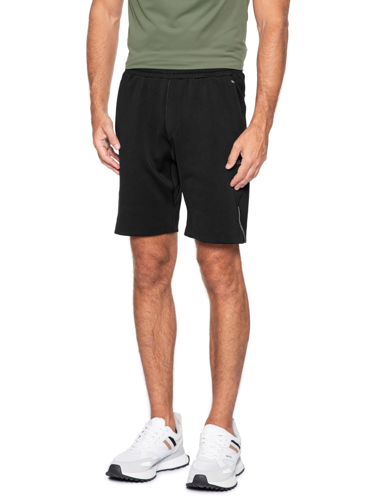 Bermuda Moletom Masculina Hecon Active Preto Boss
