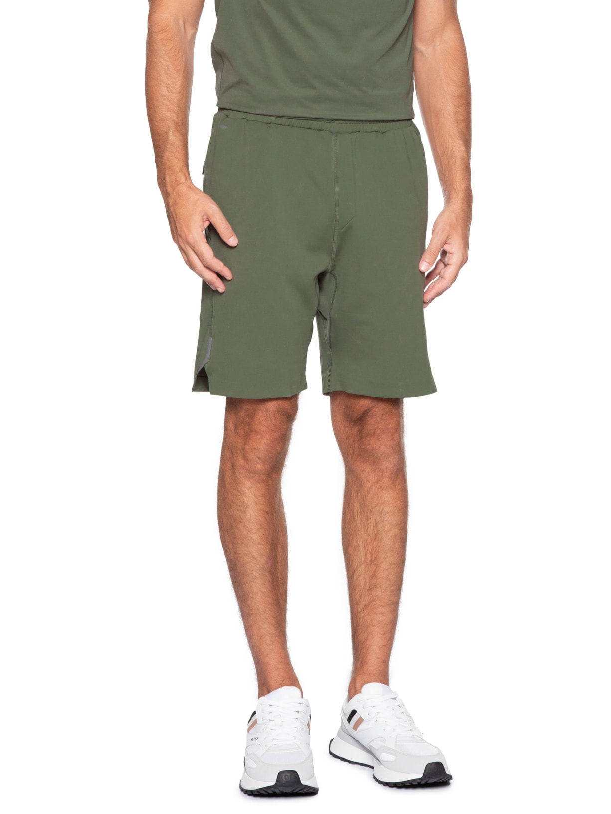 Bermuda Moletom Masculina Hecon Active Verde Boss