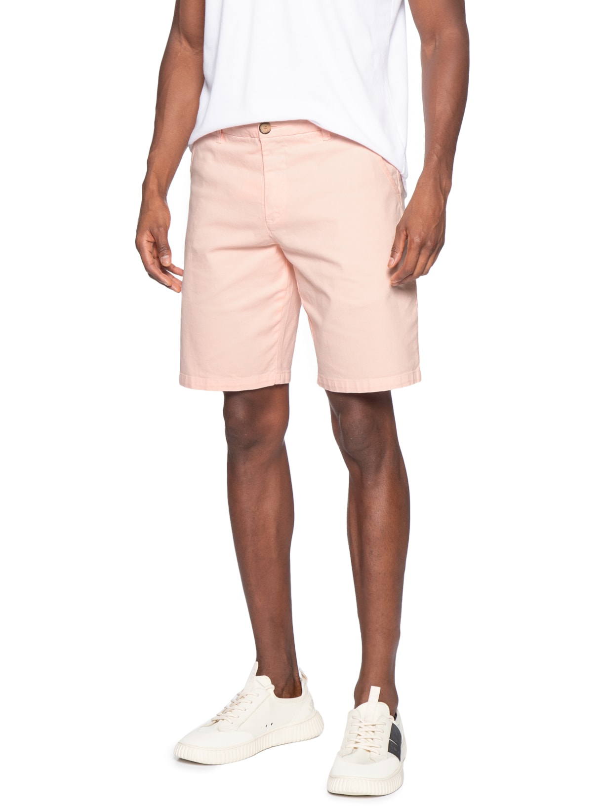 Bermuda Sarja Casual Iron Masculina Rosa Reserva