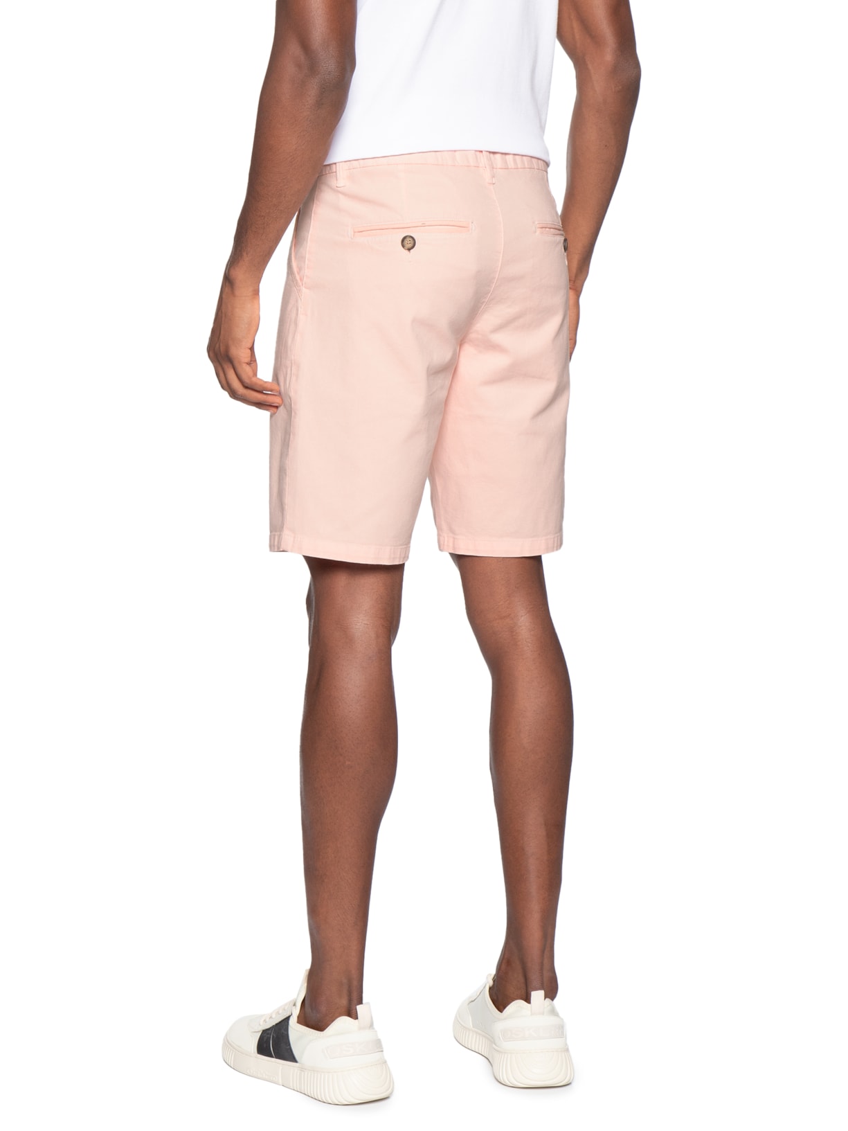 Bermuda Sarja Casual Iron Masculina Rosa Reserva
