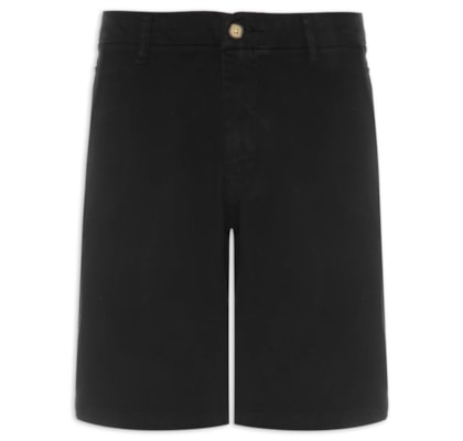 Bermuda Sarja Casual Masculina PF Iron Continuo - Preto