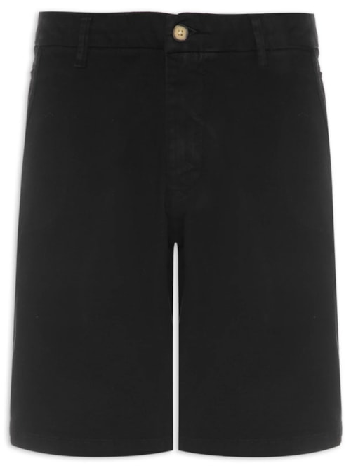 Bermuda Sarja Casual Masculina PF Iron Continuo - Preto