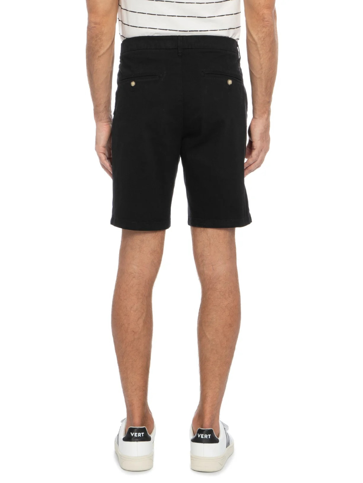 Bermuda Sarja Casual Masculina PF Iron Continuo Preto Reserva