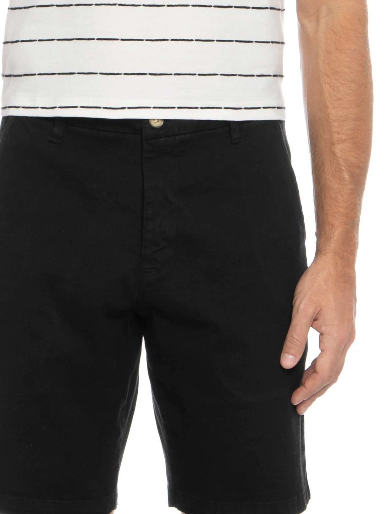 Bermuda Sarja Casual Masculina PF Iron Continuo Preto Reserva