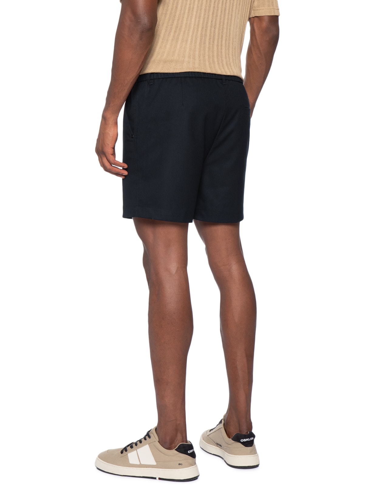 Bermuda Sarja Masculina Knit Azul Osklen