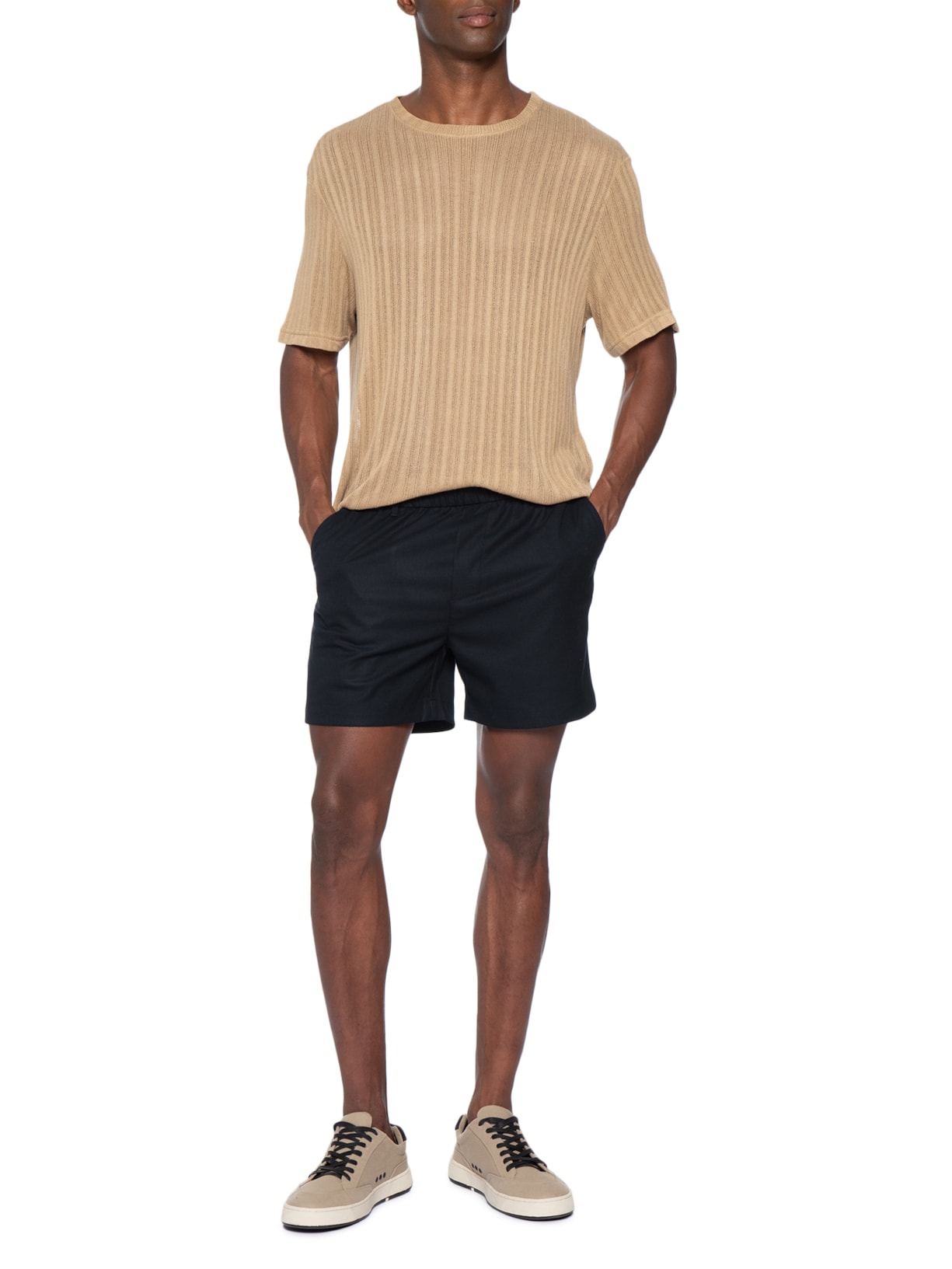 Bermuda Sarja Masculina Knit Azul Osklen