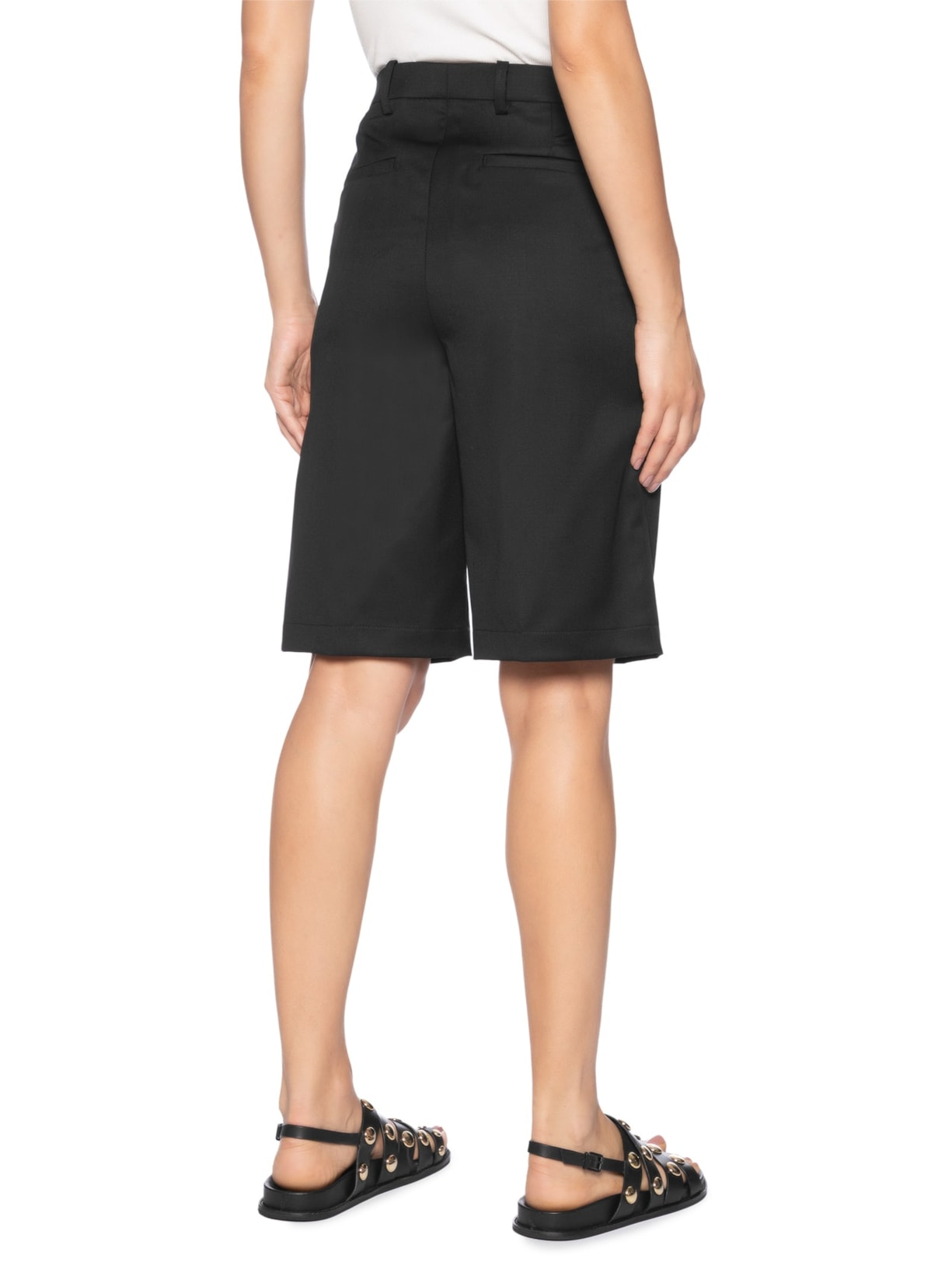 Bermuda Unissex Alfaiataria Piola Preto Cohí