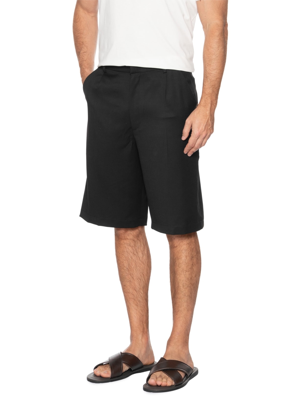 Bermuda Unissex Alfaiataria Piola Preto Cohí