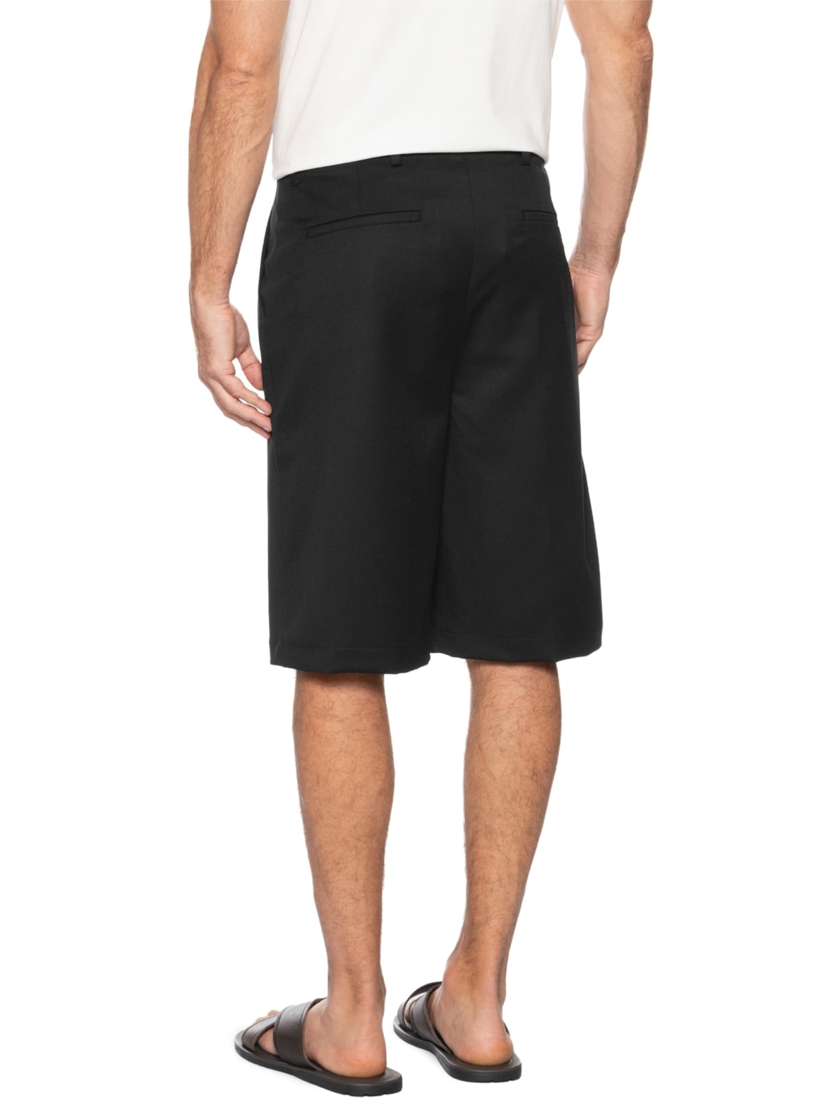 Bermuda Unissex Alfaiataria Piola Preto Cohí