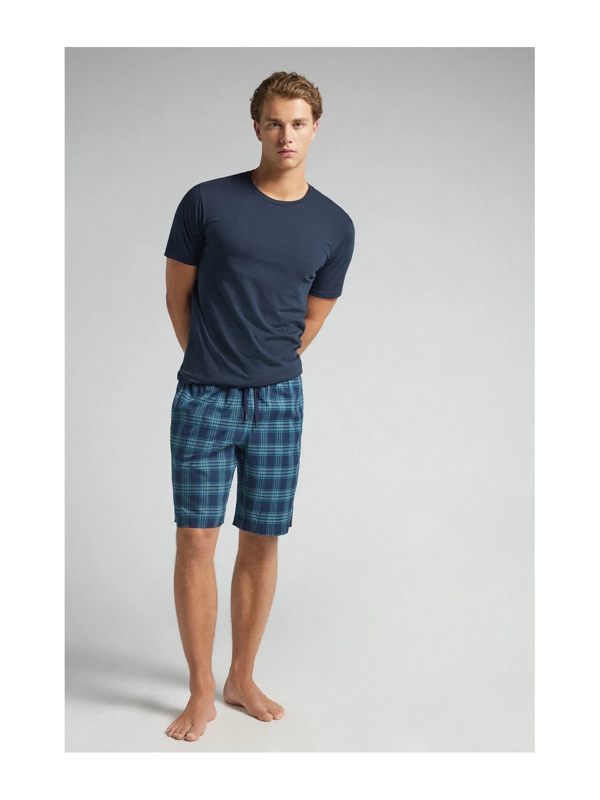 Bermuda Xadrez Em Algodão Verde Intimissimi