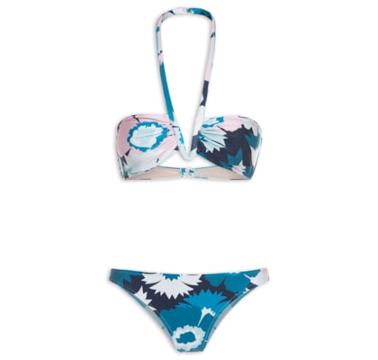 Biquíni Alça Franzido - Azul