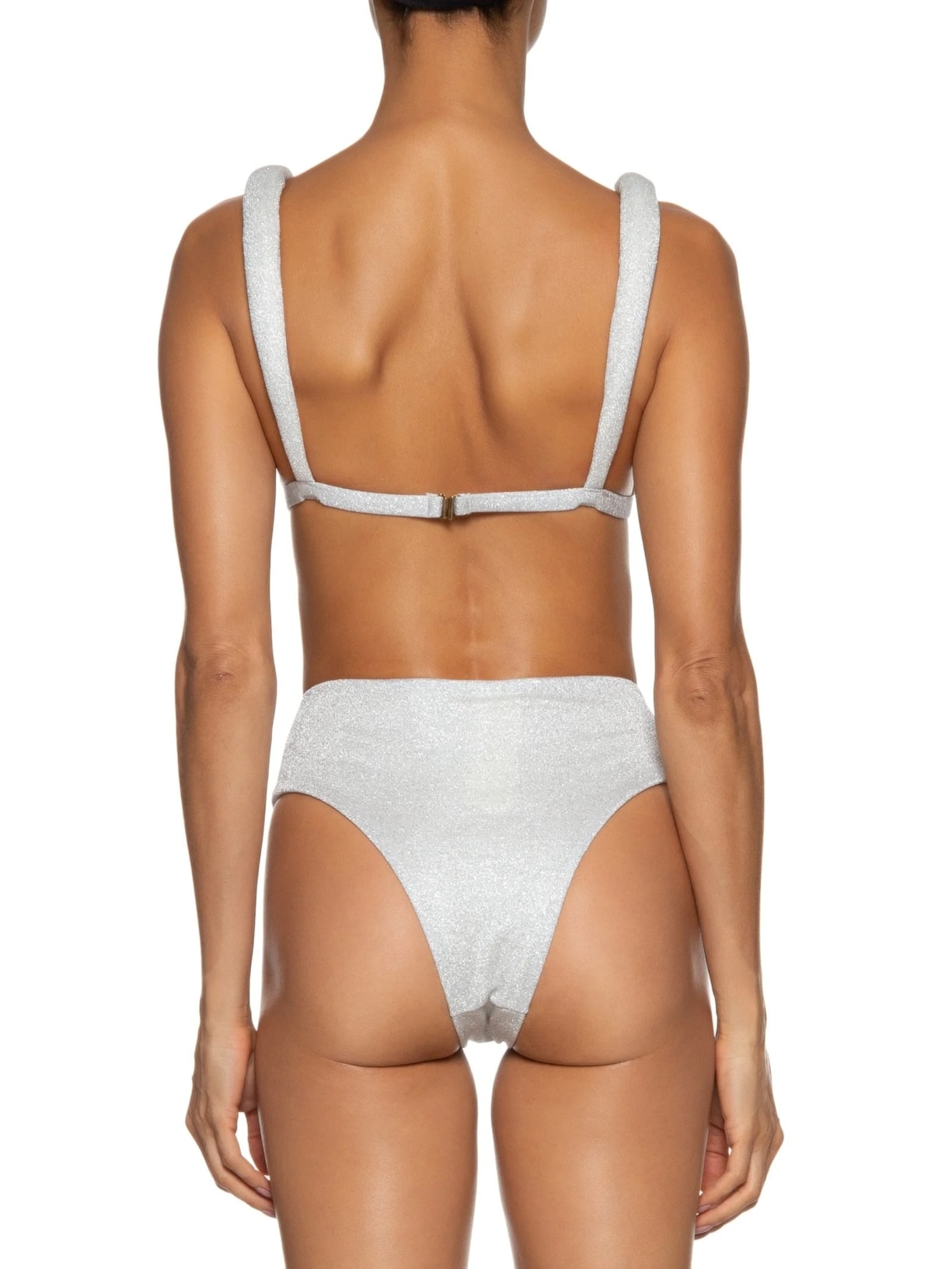 Biquíni Alça Lurex Prata Farm Praia