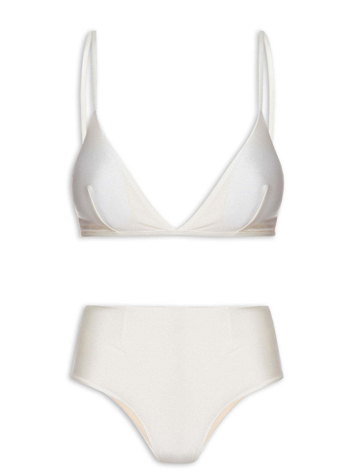 Biquíni Alcinha Com Hot Pants - Off White