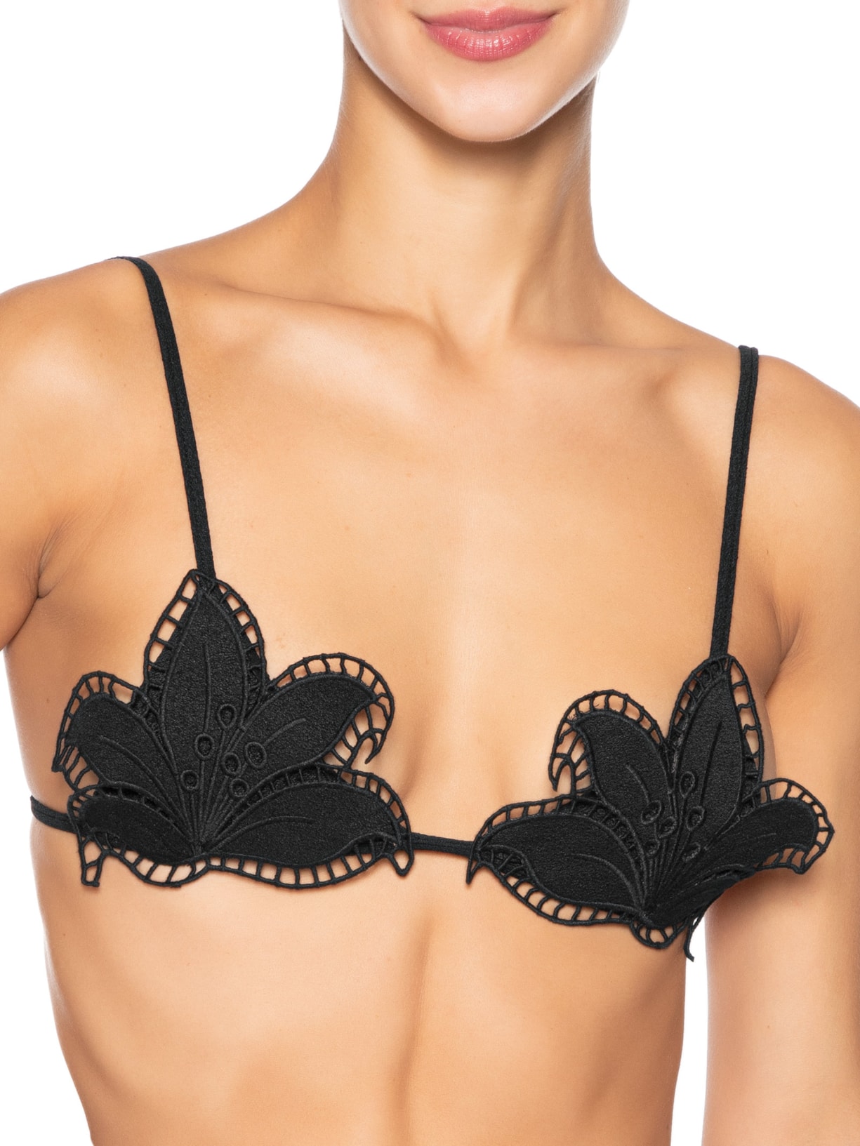 Biquíni Artesanal Flor Richilieu Preto Farm Praia