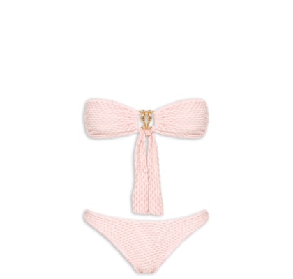 Biquíni Asa Delta Textura Cavalo Marinho - Rosa