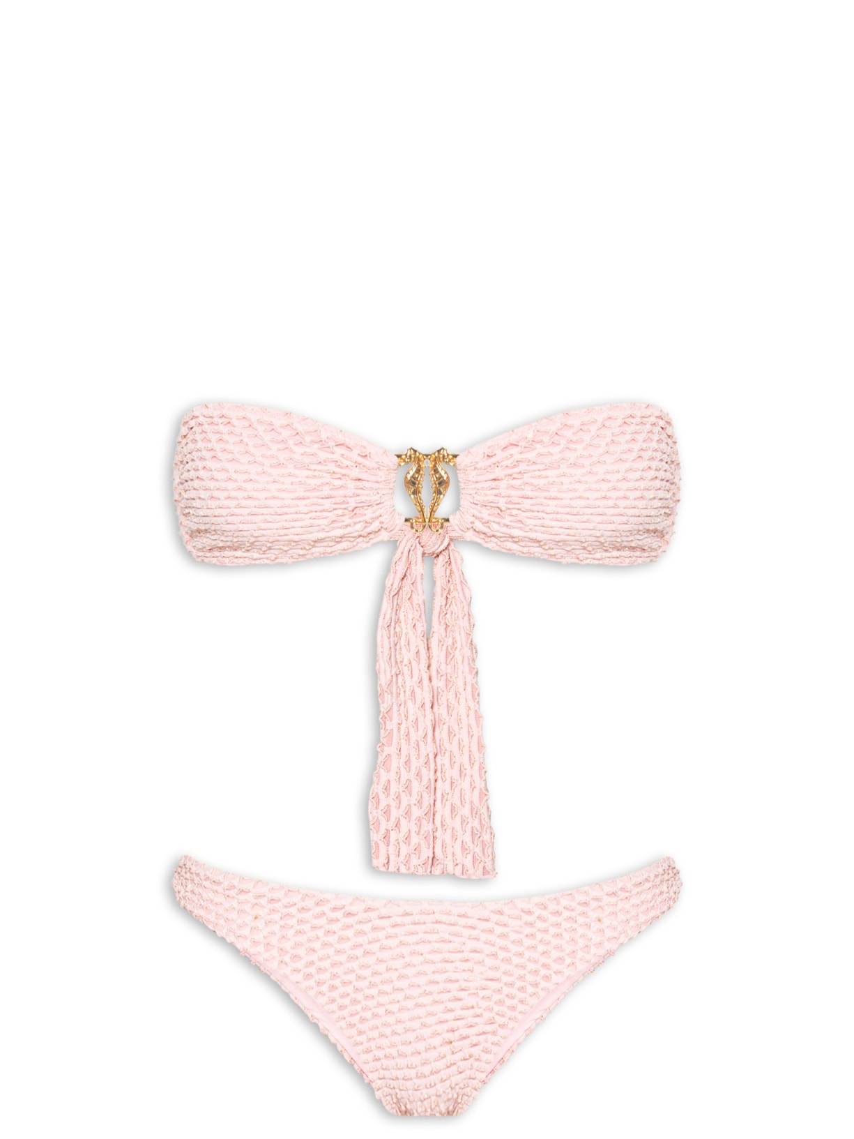 Biquíni Asa Delta Textura Cavalo Marinho - Rosa