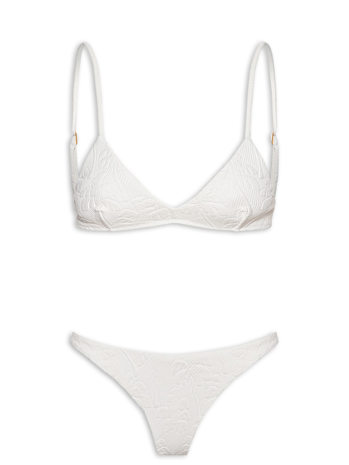 Biquíni Asa Delta Textura Coqueiro - Branco