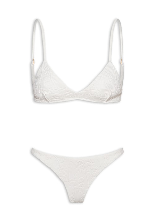 Biquíni Asa Delta Textura Coqueiro - Branco