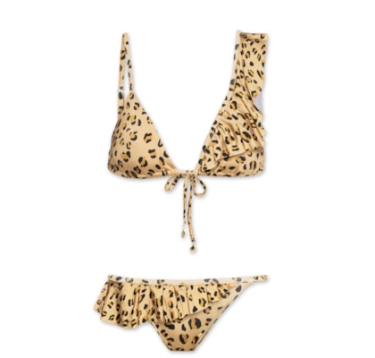 Biquini Babado Concha Pintada - Animal Print